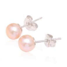 7-8mm pink pearl studs