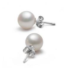 10mm round shell pearl studs