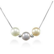 8-9mm pearl silver necklaces