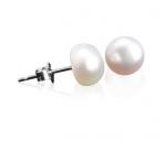 7-8mm white pearl studs