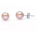 8mm round shell pearl studs