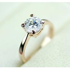 fashion engagement 18K plated ring