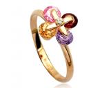 Flower CZ stone ring high quality 