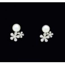 flower silver earring